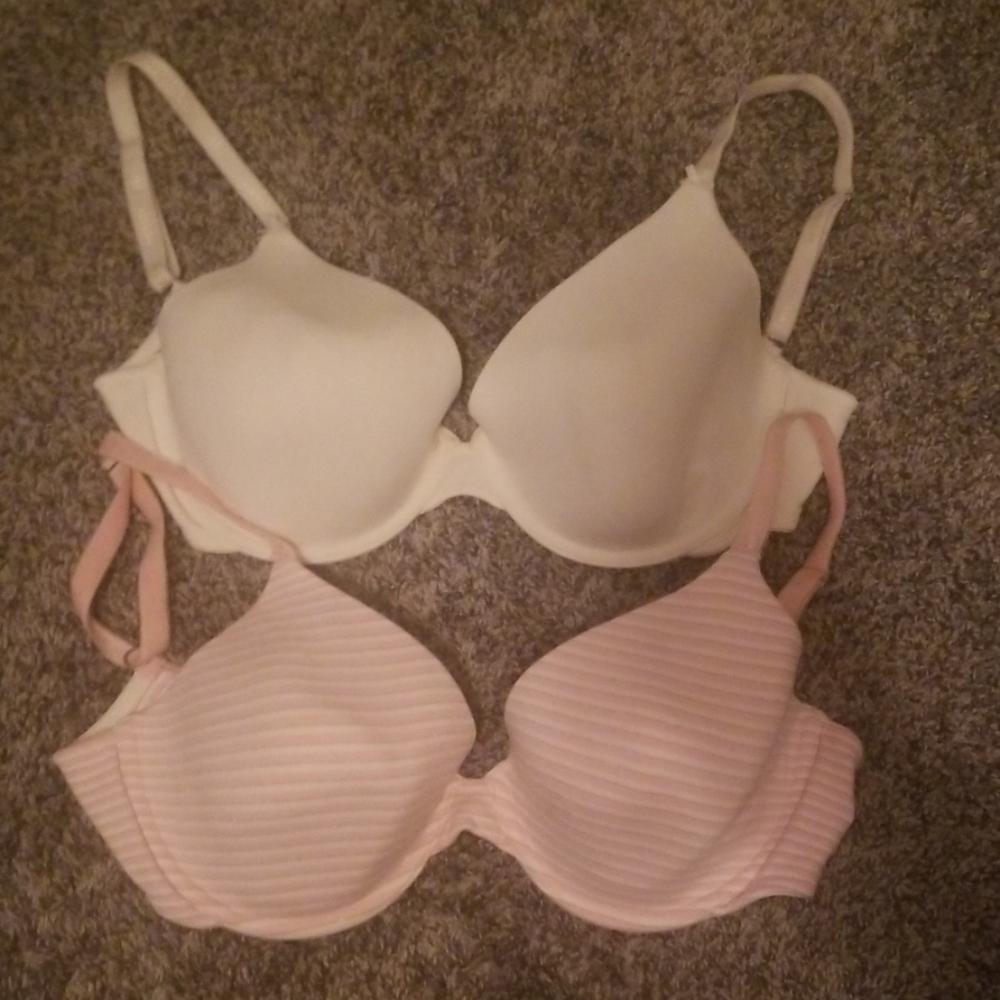 Two Victoria's Secret Lined Perfect Coverage Bras